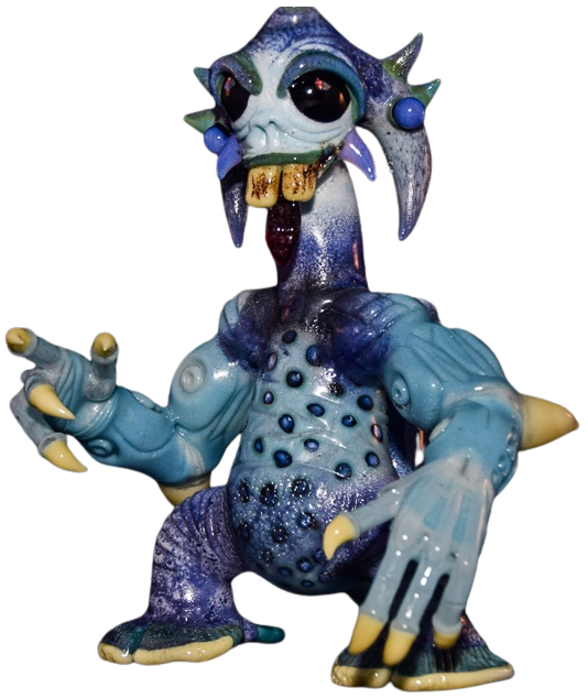 Handblown heady glass piece by an American glass artist